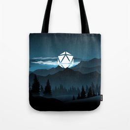 Full Moon Over the Mountains D20 Dice Tabletop RPG Landscape Tote Bag