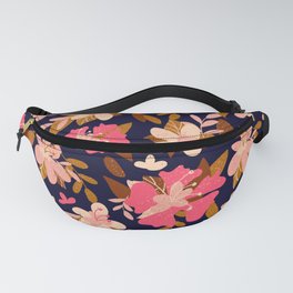 Pink Hibiscus with background Fanny Pack