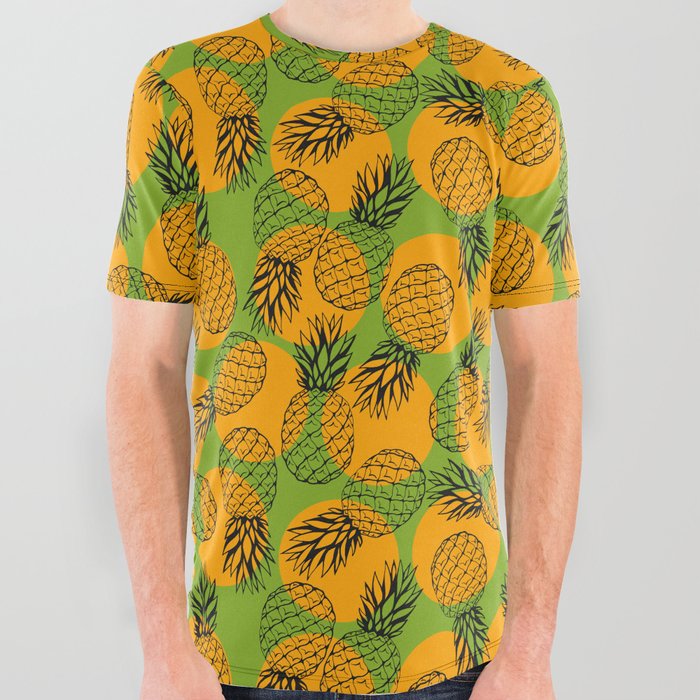 Pineapple All Over Graphic Tee