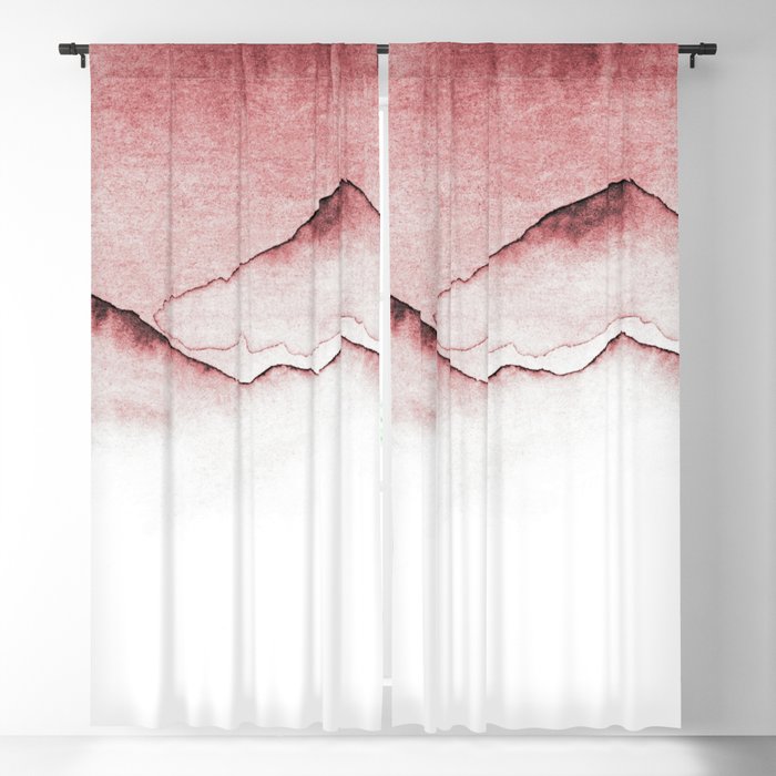 Red Mountains Blackout Curtain