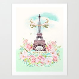 Eiffel Tower in Spring Art Print