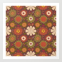Floral Symphony - A Tapestry of Colors  Art Print