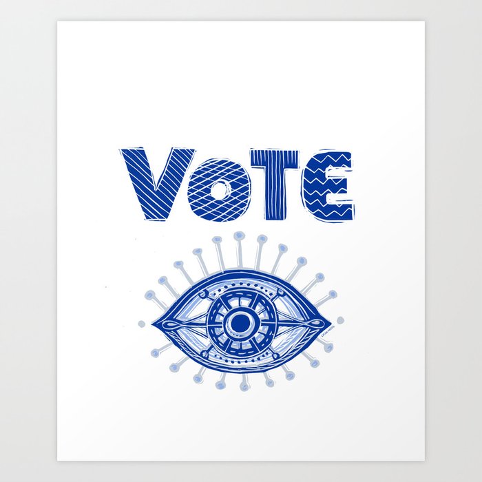 Vote Blue Art Print