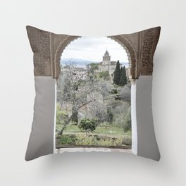 Window to Granada Throw Pillow