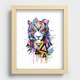 Abstract Tiger Recessed Framed Print