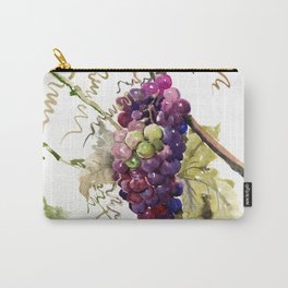 Grapes, California Vineyard Wine Lover design Carry-All Pouch | Grapewatercolor, Grape, Clifornia, Winegrape, Vineyard, Winery, Winelover, Wine, Painting, Grapes 
