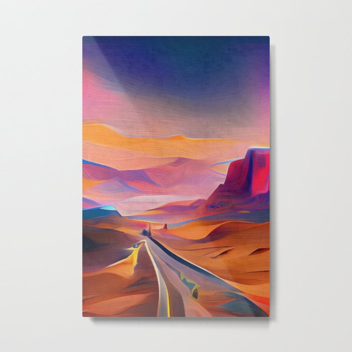 Desert Road Metal Print