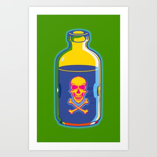 psychedelic poison bottle Art Print
