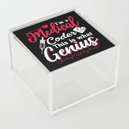 I'm A Medical Coder This Genius Coding Programmer Acrylic Box