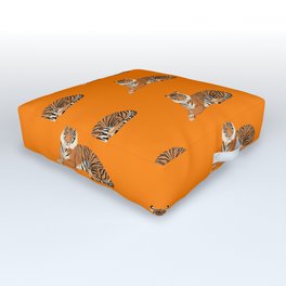 Orange Tiger Outdoor Floor Cushion