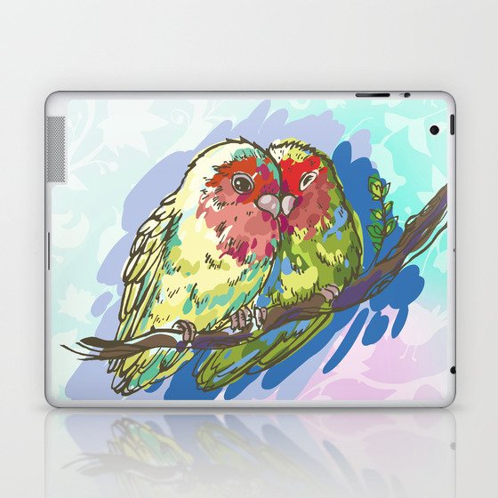 Expressive Parrots Lovebirds Laptop & iPad Skin