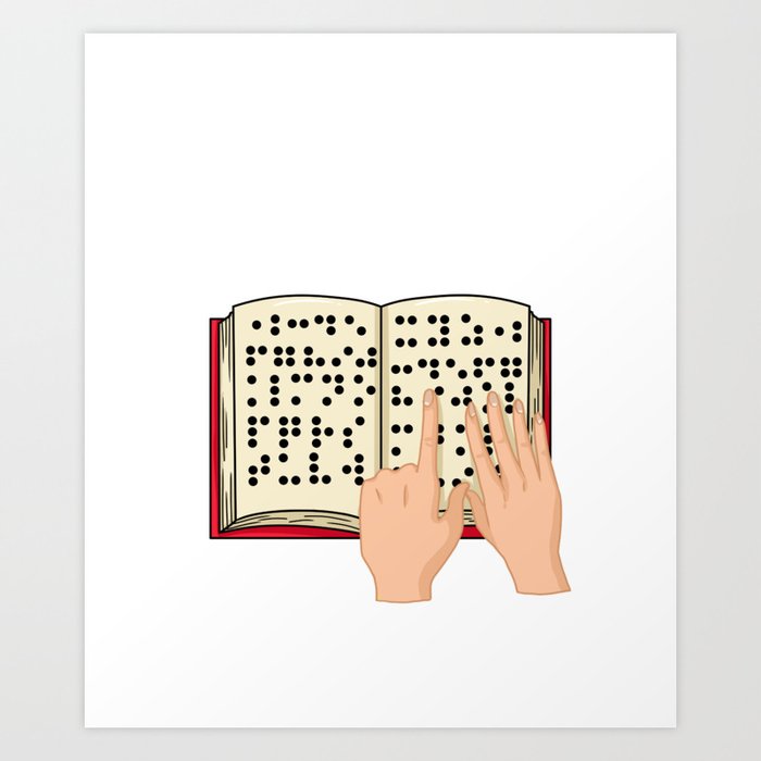 Braille Alphabet Number Blindness Reader Art Print