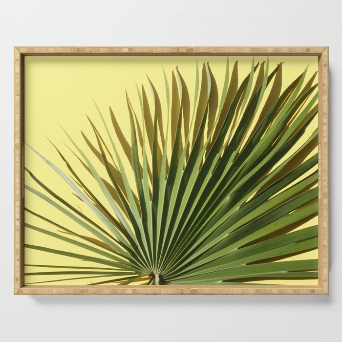 Palm on Yellow Serving Tray