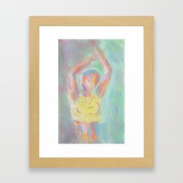 Dancing Woman in Isolation Framed Art Print