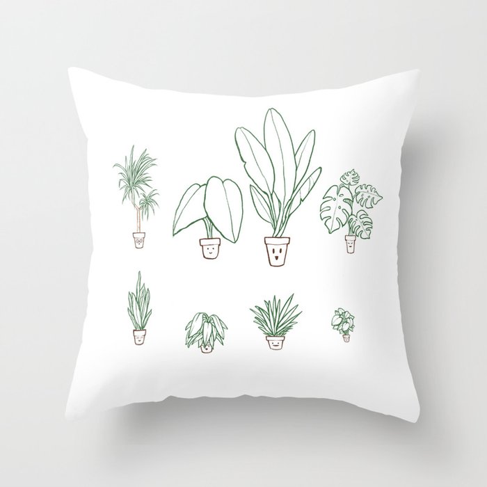 Plants family 1  Throw Pillow