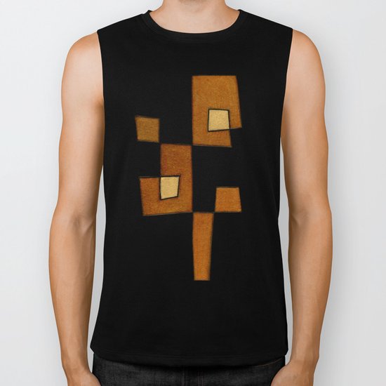 Protoglifo 01 'brown yell' Biker Tank
