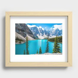 Moraine Lake Landscape Recessed Framed Print