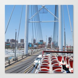 South Africa Photography - Double-Decker Bus Driving Over A Bridge Canvas Print