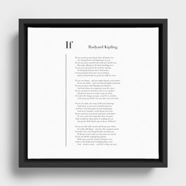 If by Rudyard Kipling Framed Canvas