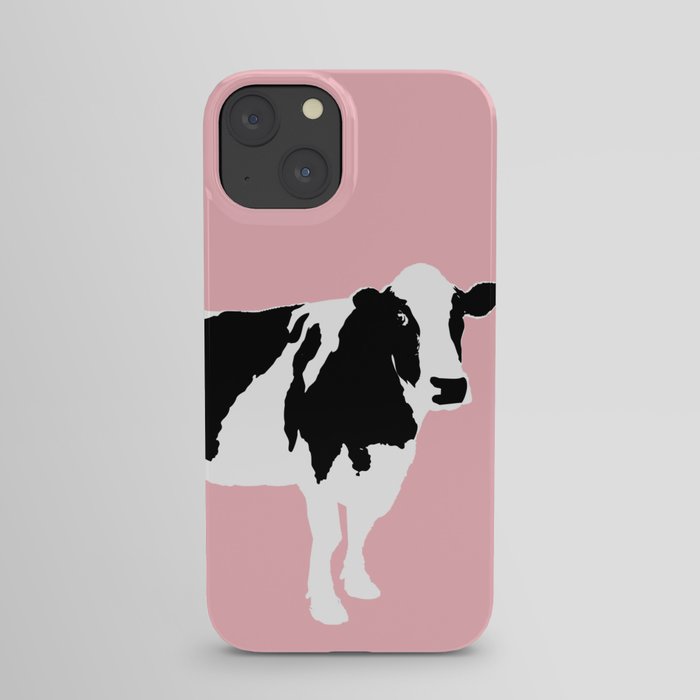 Cow on pink iPhone Case