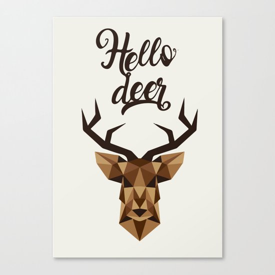 Hello deer Canvas Print