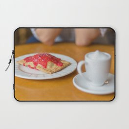Pastry Coffee Cafe Plate Cup Table Laptop Sleeve
