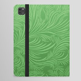 GREEN DAMASK LEAF BACKROUND. iPad Folio Case