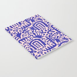 Seamless pattern abstract blue shape Notebook