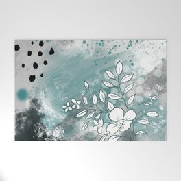 Flowers and spots design Welcome Mat