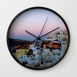 Dawn of Santorini Greece Wall Clock | Photo, Greecephotography, Landscape, Landmarkphoto, Romanticplaces, Colorphotoart, Santoriniphotography, Aegeanseaphotography, Greecelandscape, Colorfulbuildings 