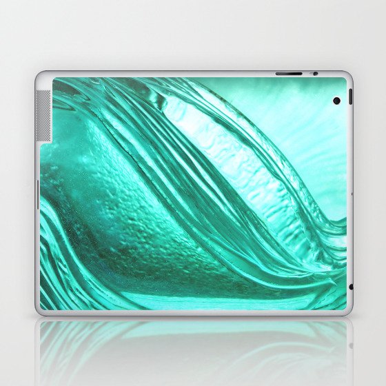Deep sea blue glass texture Laptop & iPad Skin
