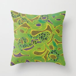 Purple Seaweed Throw Pillow