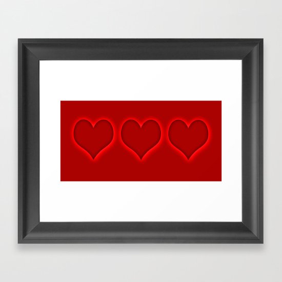 Love hearts 2 Framed Art Print