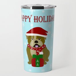 Happy Bulldog Holidays Travel Mug