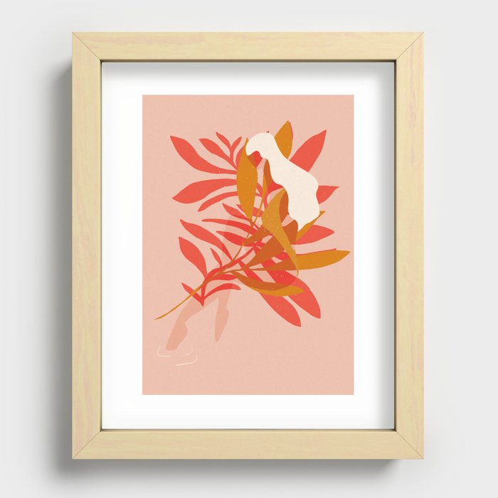 Tropical Shapes Recessed Framed Print