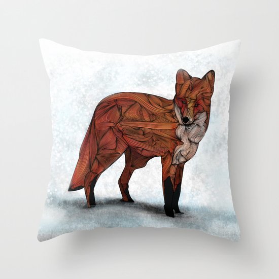 Red Fox Throw Pillow