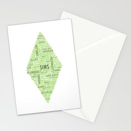 Sims Plumbob Typography Stationery Cards