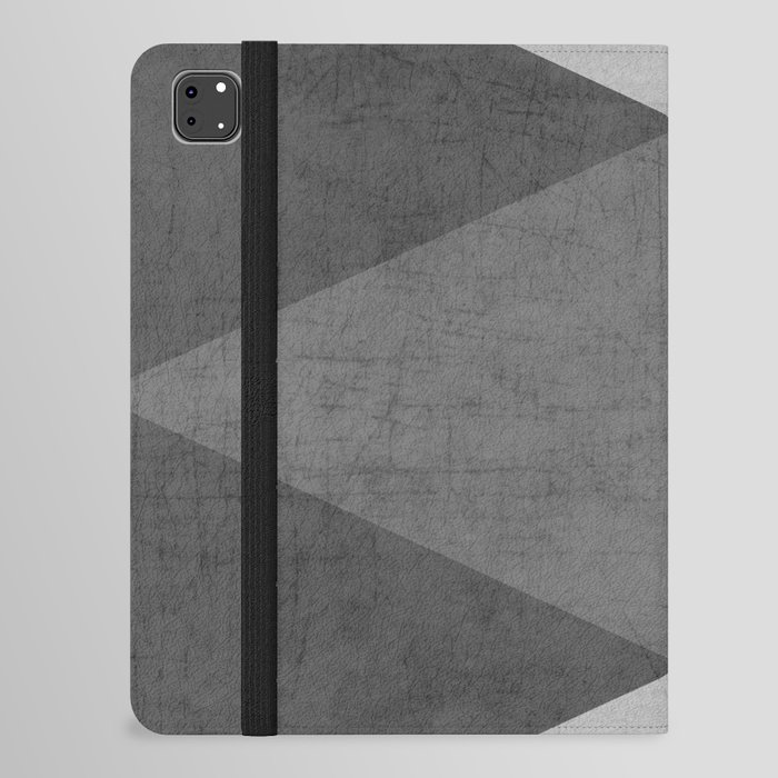 black and white triangles iPad Folio Case