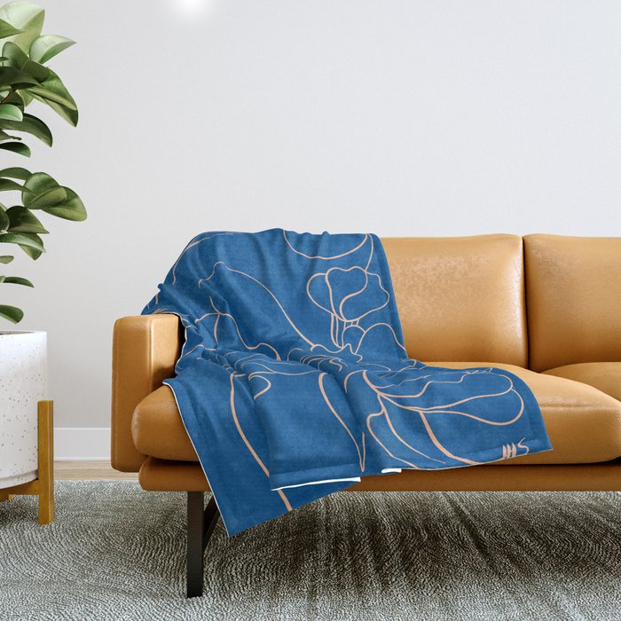 Changed energy, changed life (blue-peach) Throw Blanket