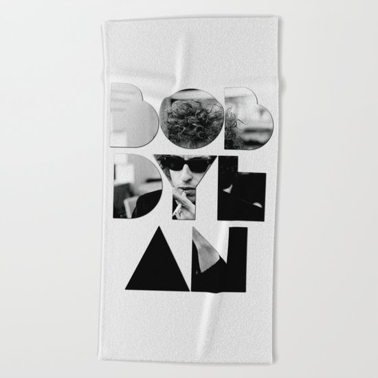 Bob Dylan Font Sunglasses Beach Towel