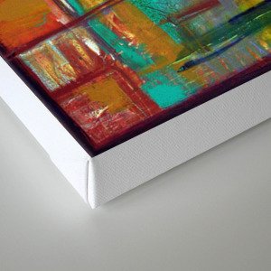 The Never Ending Maze Bright Multi Color Abstract Painting Canvas