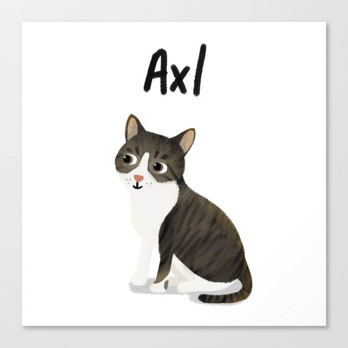 Custom Cat "Axl" Canvas Print