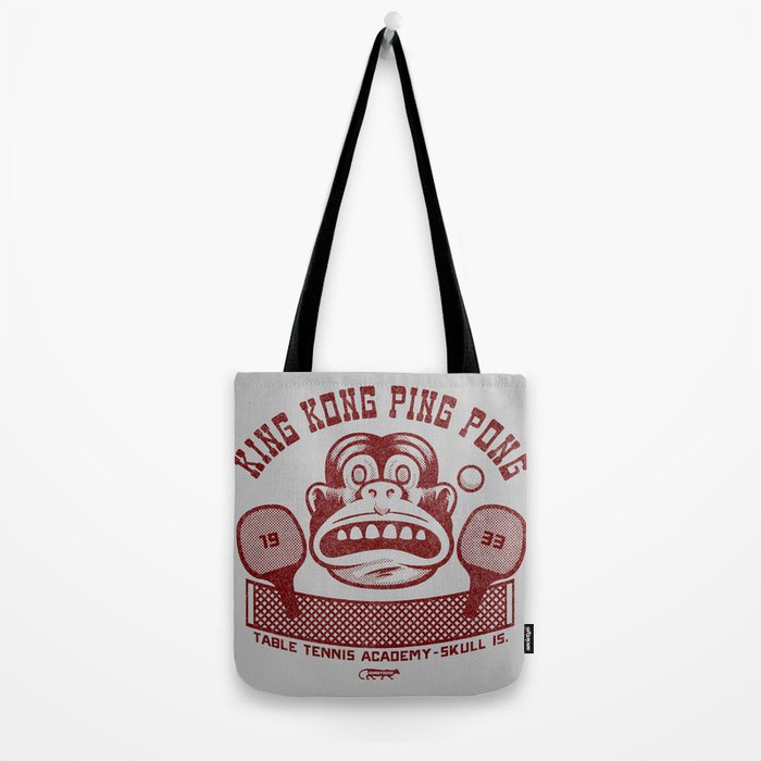 King Kong Ping Pong Tote Bag By Gimetzco Society6 King Kong Ping Pong Tote Bag
