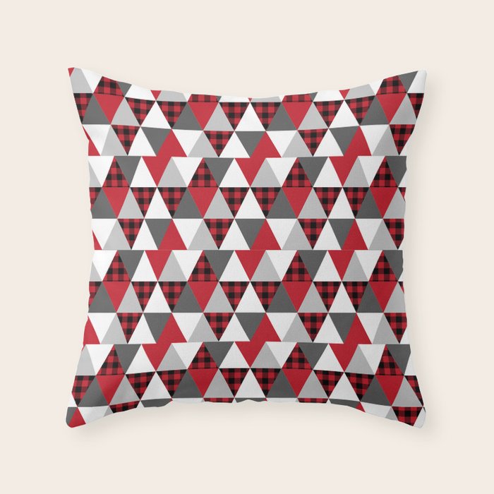 Quilt Pattern Buffalo Check Pattern Red Black And White With Grey