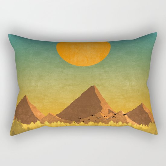 Deer road trip Rectangular Pillow
