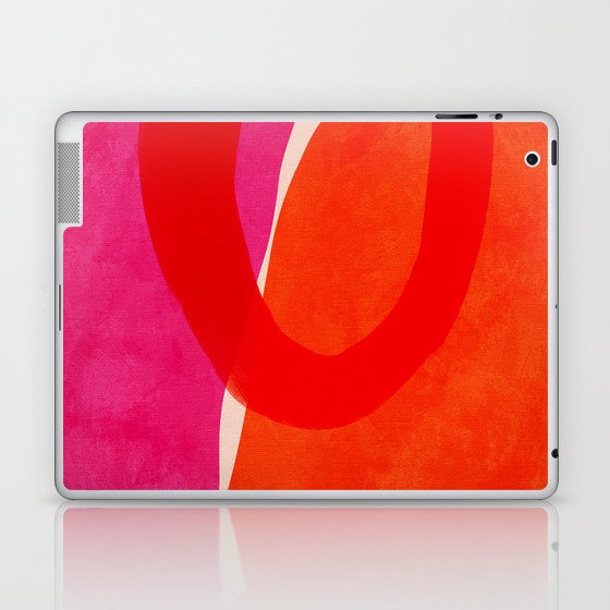 relations IV - pink shapes minimal painting Laptop & iPad Skin