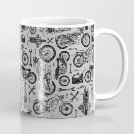 Vintage Motorcycle Pattern Coffee Mug