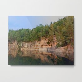 Granite rocks at the natural lake | waterscape photography Metal Print