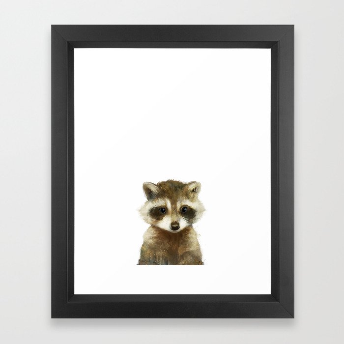 Little Raccoon Framed Art Print