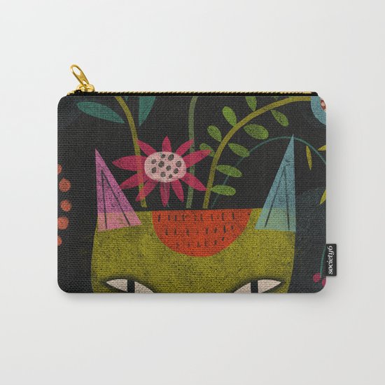 FLOWER FELINE Carry-All Pouch